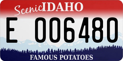 ID license plate E006480