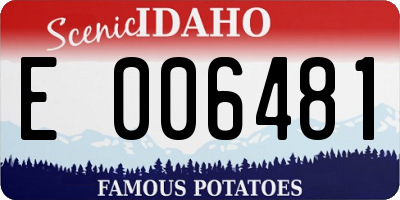 ID license plate E006481