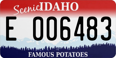 ID license plate E006483