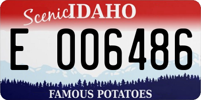 ID license plate E006486