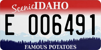 ID license plate E006491