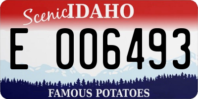 ID license plate E006493