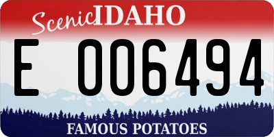 ID license plate E006494