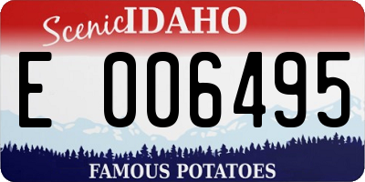 ID license plate E006495