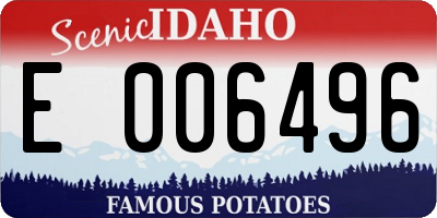 ID license plate E006496