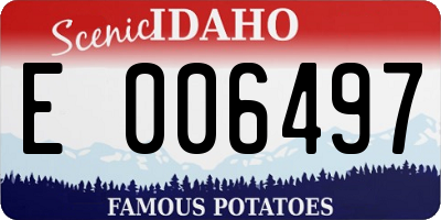ID license plate E006497