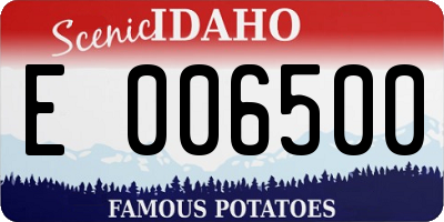 ID license plate E006500