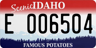 ID license plate E006504