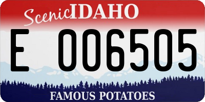 ID license plate E006505