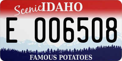 ID license plate E006508