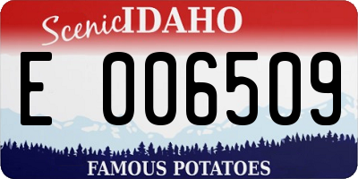 ID license plate E006509