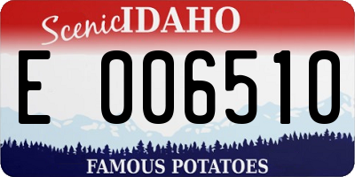 ID license plate E006510