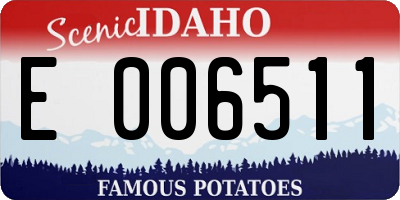 ID license plate E006511