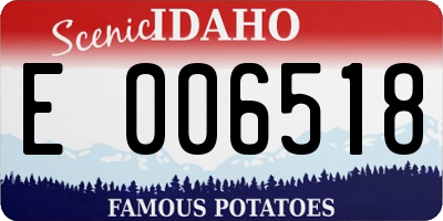 ID license plate E006518