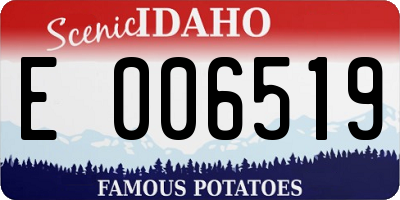 ID license plate E006519