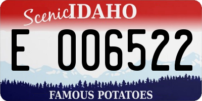 ID license plate E006522