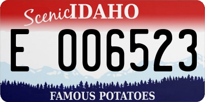 ID license plate E006523