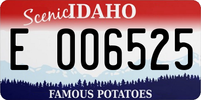 ID license plate E006525