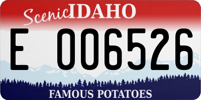 ID license plate E006526