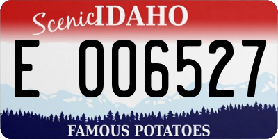 ID license plate E006527