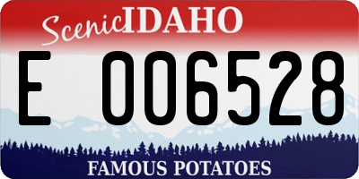 ID license plate E006528