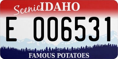 ID license plate E006531