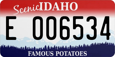 ID license plate E006534