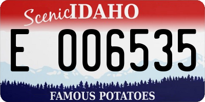ID license plate E006535