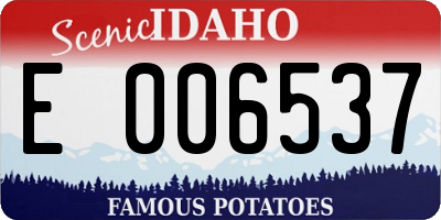 ID license plate E006537