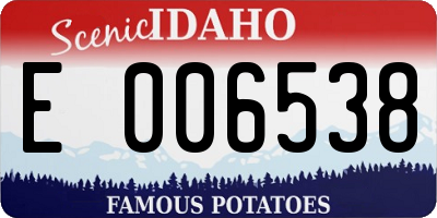 ID license plate E006538