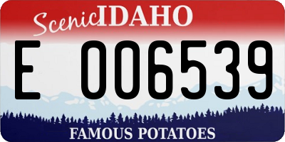 ID license plate E006539