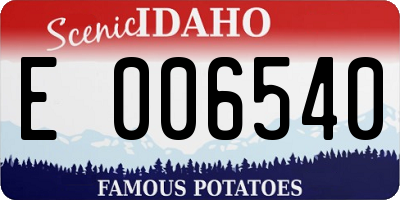 ID license plate E006540