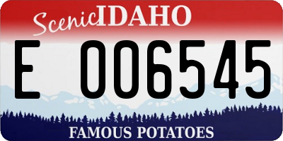 ID license plate E006545