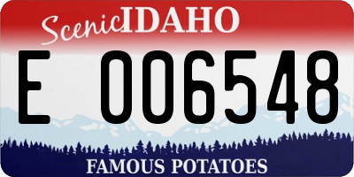 ID license plate E006548