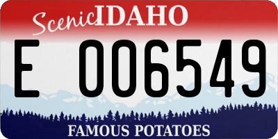 ID license plate E006549