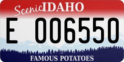 ID license plate E006550