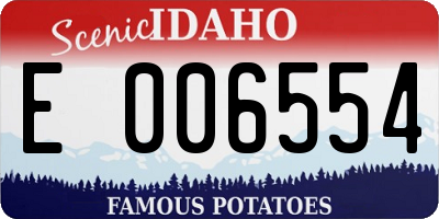 ID license plate E006554