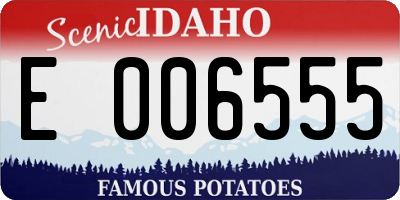 ID license plate E006555