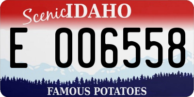 ID license plate E006558