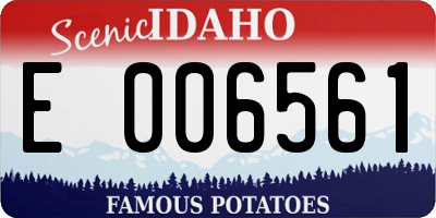 ID license plate E006561