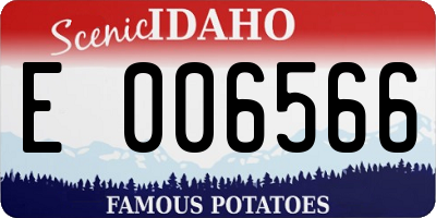 ID license plate E006566