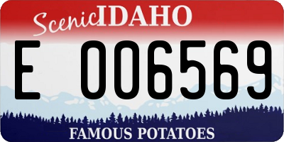 ID license plate E006569