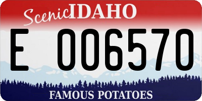 ID license plate E006570