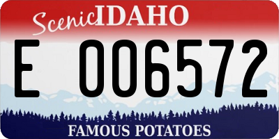 ID license plate E006572