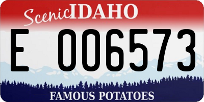 ID license plate E006573