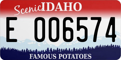 ID license plate E006574