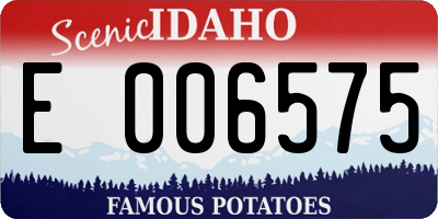 ID license plate E006575