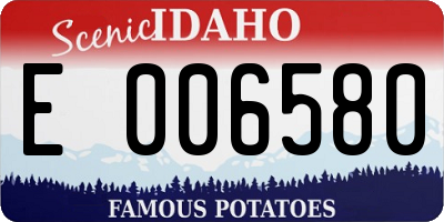 ID license plate E006580