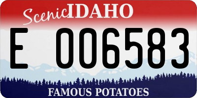 ID license plate E006583