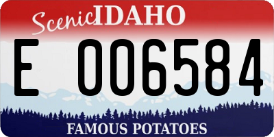 ID license plate E006584